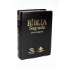 Bíblia Sagrada Letra Gigante | Capa couro sintético preto nobre | Nova Almeida Atualizada (NAA) | Imitação de couro
