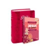 Kit Ouvindo a Voz de Deus | Bíblia Sagrada | NAA | Letra Grande | Pink + Devocional Palavras de Jesus em Vermelho | Ondas