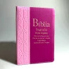 Bíblia Sagrada | Letra Hiper Gigante | RC | Harpa e Corinhos | Bicolor Vertical | Rosa e Pink