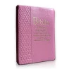 Bíblia Sagrada | Letra Hiper Gigante | RC | Harpa e Corinhos | Luxo | Estrelas Rosa