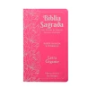 Bíblia Flores Pink | Letra Gigante | Luxo Semiflexível | Com Harpa e Corinhos