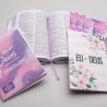 Kit Bíblia Grife e Rabisque ACF | Cats + Eu e Deus Floral Branca + Abas Adesivas Aquarela | Tempo de Sabedoria 