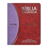 Bíblia Sagrada Slim | NVI | Vermelho e Lilas | Luxo