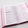 A Bíblia de Estudo da Mulher Sábia | RC | Harpa Avivada e Corinhos | Letra Grande | Capa Pu | Pink