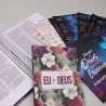 Kit Bíblia ACF Anote a Palavra Floral Roxa + Devocional Eu e Deus + Abas Adesivas | Amor Que Consome 