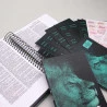 Bíblia ACF Anote a Palavra Leão Azul + Devocional Eu e Deus + Abas Adesivas | Amor Que Consome 