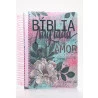 Bíblia Sagrada Anote | NVI | Letra Normal | Capa Dura | Espiral | Flor Artística