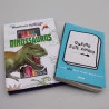 Kit Dinossauros Sapecas | Queime Este Diário | Azul + Megakit Para Colorir | Fantásticos Dinossauros