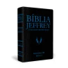 Bíblia Jeffrey Estudos Proféticos | King James | Letra Média | Luxo | Preta e Azul