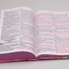 Bíblia Sagrada Jumbo | RC | Com Harpa Floral Rosa