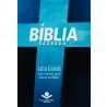 Bíblia Sagrada | RA | Letra Grande | Brochura | Cruz | Azul 