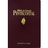 Bíblia de Estudo Pentecostal | RC | Letra Grande | Luxo | Vinho