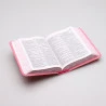 Bíblia de Estudo da Mulher Sábia Para Evangelismo | RC | Harpa Avivada e Corinhos | Letra Média | Capa PU | Rendas Pink