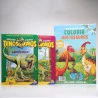 Kit Tapete Gigante Para Colorir + 2 Livros Conhecendo os Incríveis Dinossauros
