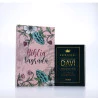 Kit Bíblia NVI Letra Gigante | Flores Suave + Devocional Tesouros de Davi Verde Royal | Ele Ouve Você