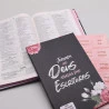 Kit Bíblia NVI Slim + Abas Adesivas | Flores Cruz | Vivendo a Maravilha 