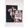  Kit Bíblia Grife e Rabisque Flores Cruz + Devocional Palavras de Jesus em Vermelho Floral Roxa | Volte a Sonhar 