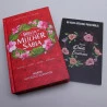 Kit A Bíblia de Estudo da Mulher Sábia | ARC | Letra Hipergigante | Hibisco Vermelha + Abas Adesivas Círculo Floral | O Poder da Fé