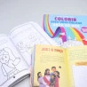 Kit Bíblia Para Crianças + 365 Histórias Bíblicas + Tapete Para Colorir Arca de Noé | A Criação do Mundo
