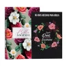 Kit Bíblia King James Atualizada Slim | Floral Roxa + Abas Adesivas Circulo Floral | Aos Cuidados do Senhor