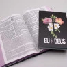 Kit Bíblia de Estudo KJA | Letra Hipergigante | Flores Cruz + Devocional Eu e Deus | Governados por Ele 