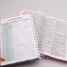 Kit Bíblia de Estudo KJA | Rose + Planner Minha Jornada Diária Clássica | Graça Eficaz 