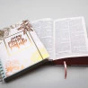 Kit Planeje Sua Vida | Meu Plano Perfeito Gold Flower + Bíblia Sagrada | RC | Flowers Branca