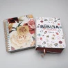 Kit Planeje Sua Vida | Meu Plano Perfeito Rosas + Bíblia Sagrada | RC | Flowers Branca