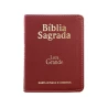 Bíblia Sagrada | ARC | Letra Grande | Capa PU | Zíper | Bordô 