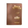 Bíblia Sagrada | Letra Jumbo | Capa PU Luxo com Harpa | Estrela Marrom
