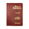Bíblia Sagrada | Letra Jumbo | Capa PU Zíper com Harpa | Estrela Bordô