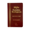 Bíblia de Estudos Teológicos | RC | PU Luxo | Bordô 