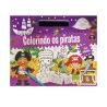 Colorindo Os Piratas | Prancheta De Colorir | Com Adesivos | Pé Da Letra