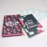 Kit Bíblia NAA Letra Grande Rosas + Guia Bíblico | Crescendo Sábia