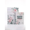 Kit Bíblia ACF Gigante + Devocional Palavras de Jesus em Vermelho | Floral Branca | Plena Sabedoria 
