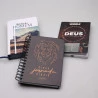 Kit Bíblia do Homem + Planner Masculino Leão Ilustrado Marrom + Devocional Spurgeon | Paz Perfeita