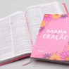Kit Nova Bíblia Viva Flores + Mapa da Oração Rosa | Seguindo o Mestre