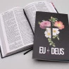 Kit Bíblia Sagrada ACF Letra Gigante Flores Cruz + Devocional Eu e Deus | Caminhos Para Sabedoria