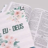 Kit Bíblia Sagrada ACF Letra Gigante Floral Branca + Devocional Eu e Deus | Caminhos Para Sabedoria