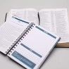 Kit Bíblia de Estudo Anotada Expandida RA | Preta + Planner Masculino Leão Ilustrado Azul | Rogai Ao Senhor 