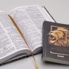 Kit Bíblia ACF Letra Gigante | Leão Ouro + Devocional Pentecostal Leão | Sementes de Esperança 