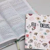 Kit Bíblia da Pregadora RC | Verde/Salmão + Devocional Eu e Deus Flowers Branca | Coração Puro