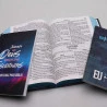 Kit Bíblia RC Jumbo | Harpa Avivada Jesus Saves + Eu e Deus + Abas Adesivas Nébula | Vivendo Pela Fé 