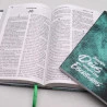 Kit Bíblia ACF Gigante + Abas Adesivas | Leão Azul | Poder Divino 