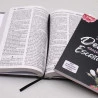 Kit Bíblia ACF Gigante + Abas Adesivas | Flores Cruz | Poder Divino 